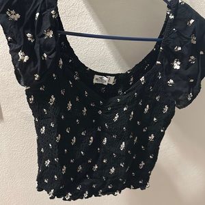 Black shirt with design